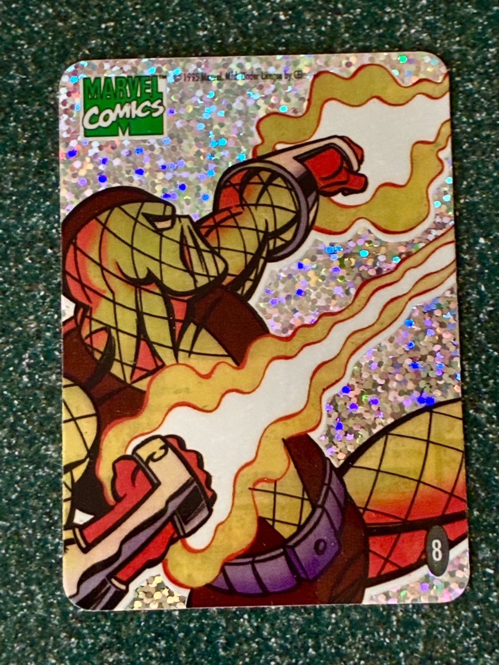 1995 Spider-Man CEL Vending Machine PRISM Sticker #8 Sparkle Variation